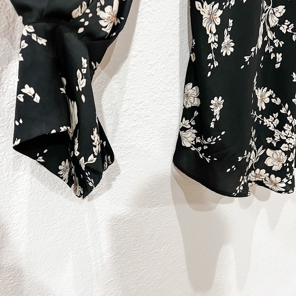 Free People | Aries Floral Open Back Bell Sleeve Mini Dress - Picture 10 of 14